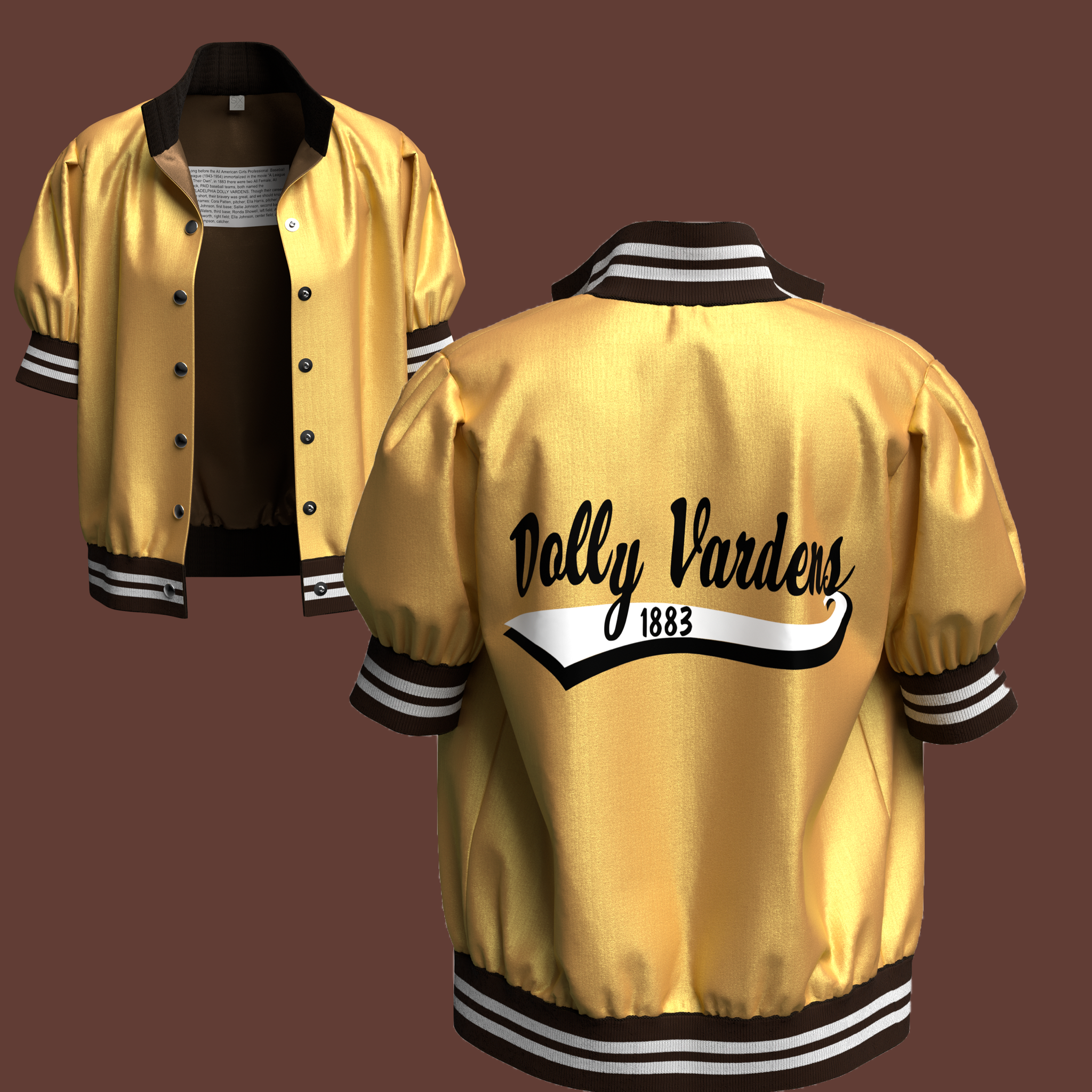 Dolly Varden Baseball Jacket